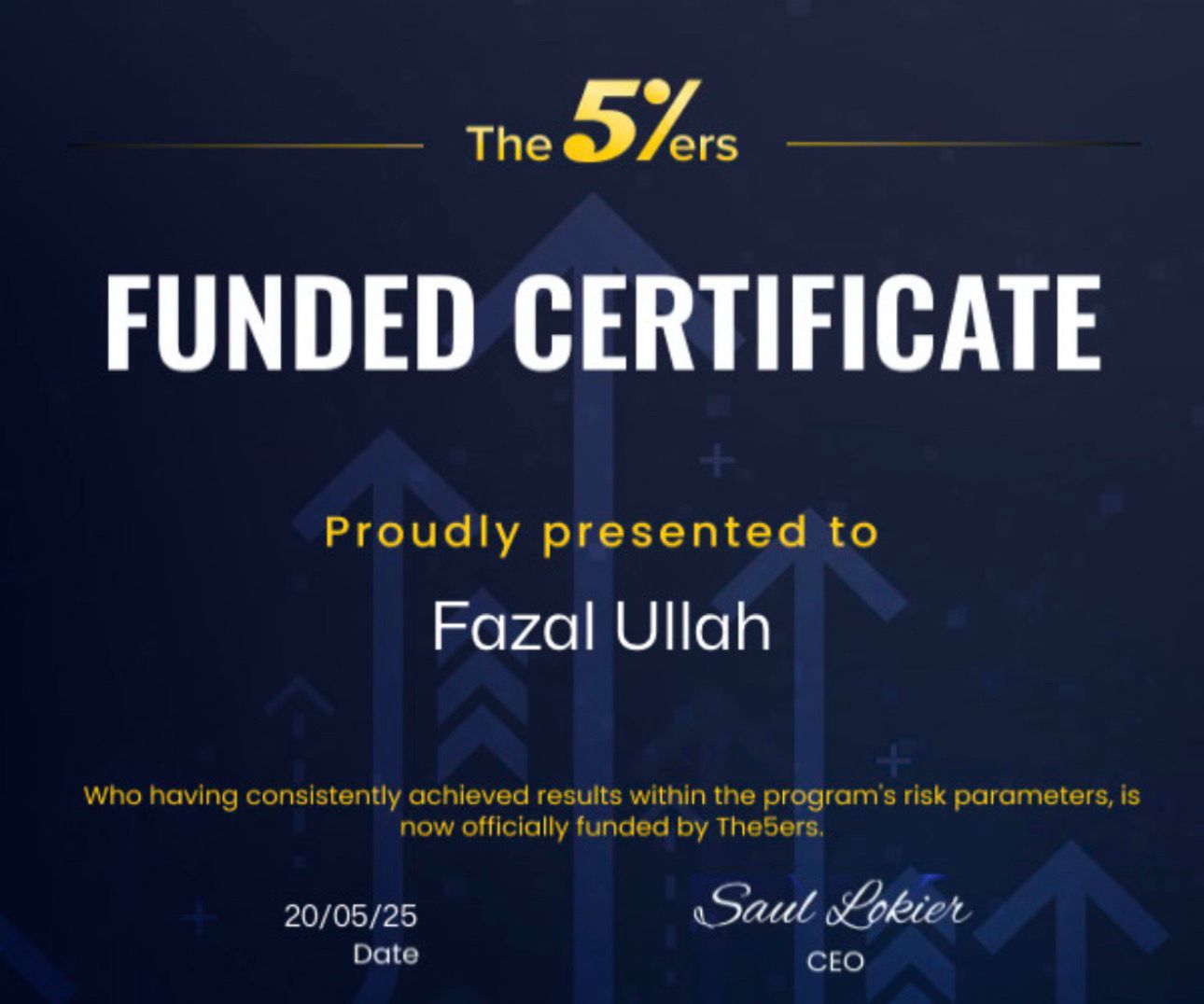 Funded certificate